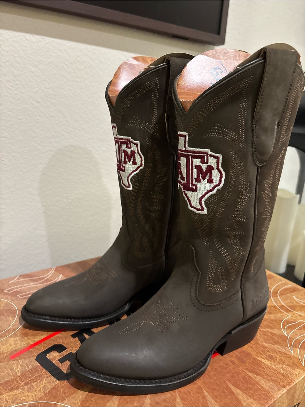 Gameday Boots Women’s Texas A&M University Western Brown Leather Boots Size 5